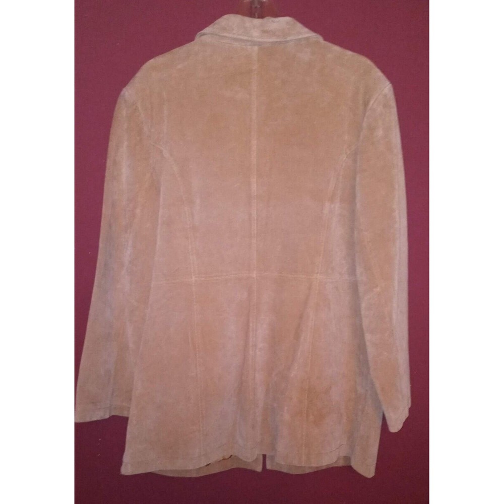 CHEROKEE SUEDE COAT JACKET WOMENS XL LEATHER POCKETS LINED FULL ZIP Y2K - Picture 3 of 5